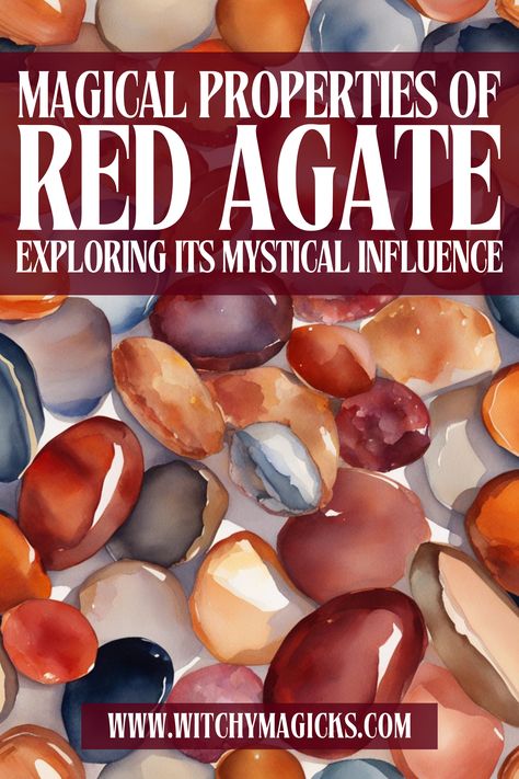 Article about the magical properties of red agate, focusing on its influence on strength, protection, and grounding energy. Spells And Rituals, Cleansing Crystals, Crystals Healing Properties, Crystal Magic, Crystal Shapes, Fire Agate, Sacral Chakra, Agate Jewelry, Red Agate