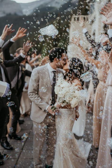 Lake Louise Wedding, Magic Wedding, Wedding Bubbles, Wedding Send Off, Luxury Wedding Decor, Wedding Exits, Gold Wedding Decorations, Wedding Photography Styles, Future Wedding Plans