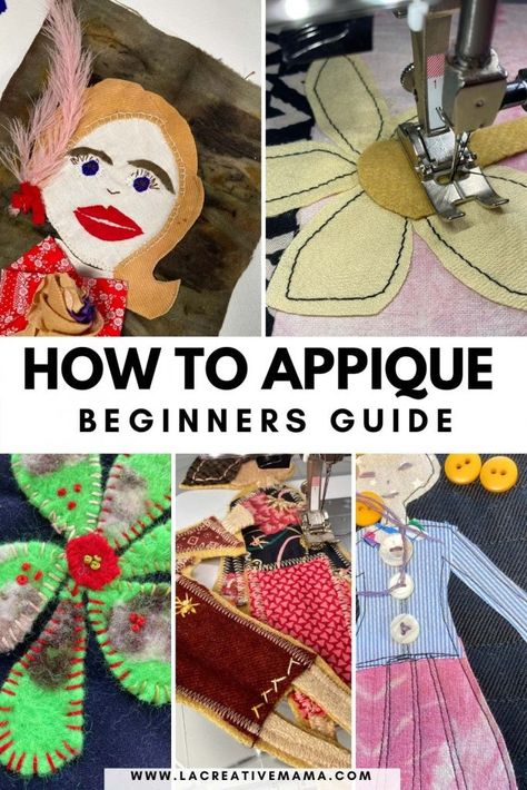 Embroidery Machine Applique Tutorial, Applique Designs Free, Machine Applique Tutorials, Fabric Applique Diy, Applique Quilts Tutorial, How To Applique, Free Applique Patterns, Upcycling Clothes, Applique Art