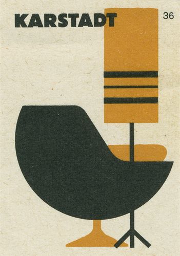 German matchbox label by Shailesh Chavda, via Flickr Mid Century Modern Packaging Design, 1940s Graphic Design, 50s Graphic Design, 60s Graphic Design, 50s Graphics, 1930s Illustration, Podcast Graphics, Construction Brochure, 1930s Design