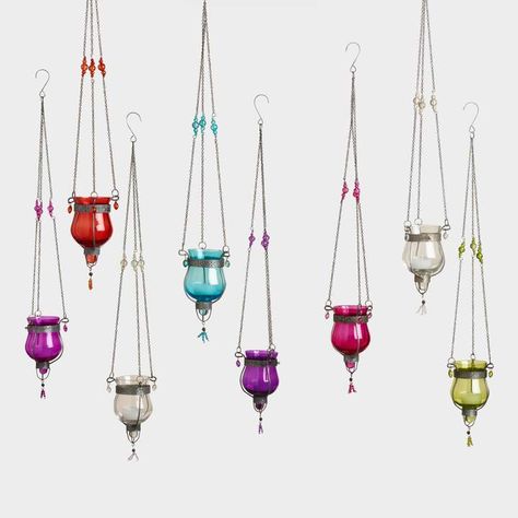 Cost Plus World Market Glass Dahlia Hanging Tealight Lanterns Set of 8 —- #homedecor #diyhomedecor #decor #porchdecor #ad #affiliate Tea Light Holder Hanging, Lantern Set, Diy Outdoor Decor, Cost Plus World Market, Moroccan Decor, Outdoor Lanterns, Hanging Lanterns, World Market, Tealight