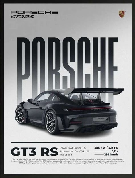 Porche Car, Trendy Posters, Porsche Gt3 Rs, Posters Modern, Posters Aesthetic, Modern Posters, Cars Room, Car Silhouette, Cool Car Drawings