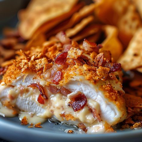 Doritos Dinner Recipes, Cream Cheese And Bacon Doritos Chicken, Cream Cheese And Doritos Stuffed Chicken, Chicken With Doritos Recipe, Cream Cheese Bacon Stuffed Doritos Chicken, Cream Cheese Bacon Stuffed Doritos, Cream Cheese Doritos Chicken, Cheese Stuffed Doritos, Doritos Stuffed Chicken