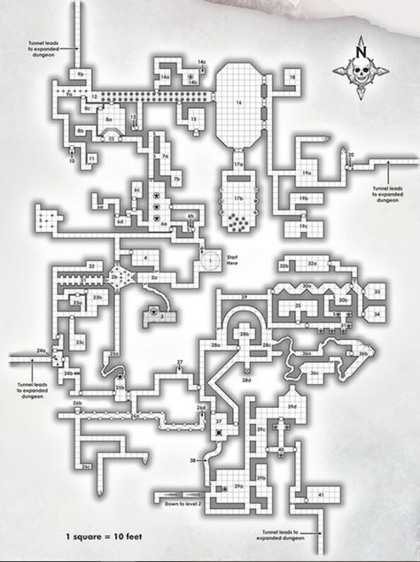 D&D: Dungeon Of The Mad Mage's Maps Are Intricate And Massive - Bell of Lost Souls Dungeon Of The Mad Mage, Fantasy Dungeon, Dungeon Room, Game Level Design, Map Symbols, Dnd World, Dnd World Map, Fantasy World Map, Map Ideas