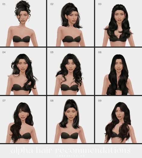 Sims Hair Cc Pack, Sims 4 Cc Alpha Women Hair, Sims 4 Mood Hair, Hairs Cc Sims 4, Sims 4 Inspo People, Sims 4 Multiplayer Mod, Sims Cc Hair Realistic, Sims 4 Cc Sets Hair, Ts4 Female Hair Cc