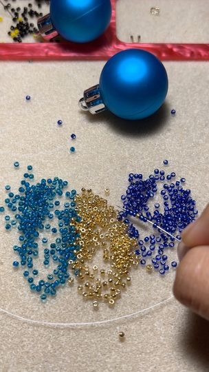 Ornaments With Beads Diy, How To Make Beaded Stud Earrings, Glass Bead Ornaments Diy, Beaded Ornament Covers Free Tutorials, How To Make Beaded Ornaments, Native Beaded Christmas Ornaments, Beaded Ornaments Diy Free Pattern, Beaded Christmas Ornaments Diy Tutorials, Beaded Ornament Covers Patterns Free