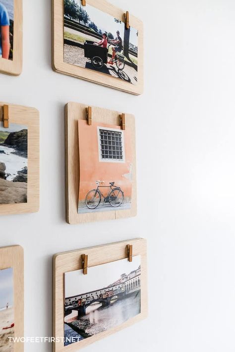 Diy Clipboard, Diy Picture Frames, Diy Picture, Rustic Industrial, Diy Frame, Art Display, Wooden Diy, Photo Displays, Diy Wall