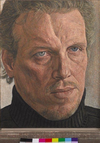 Antony Williams  -  Andrew, 2009 Egg Tempera Painting, Stylized Portraits, Morden Art, Face Male, Anthony William, Caricature Portrait, Master Studies, Painting Face, Portrait Artists