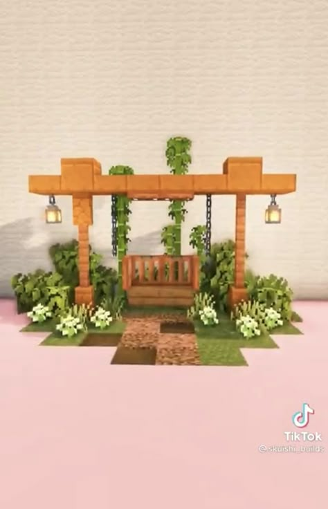 Minecraft Cottage Core Building Ideas, Cute Outdoor Minecraft Ideas, Cottagecore Minecraft Living Room, Minecraft Interior Inspiration, Picnic Basket Minecraft, Cute Minecraft Street Lamps, Minecraft Room Ideas In Game Aesthetic, Bookshelf Design Minecraft, Minecraft Decorative Builds