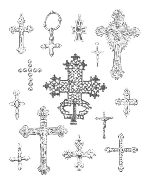 Unique Tattoos Flower, Ornamental Cross Tattoo, Unique Cross Tattoos, Ear Tattoo Ideas, Sigil Tattoo, Cross Tattoo Designs, Come See Me, Tattoo Flash Art, Dream Tattoos