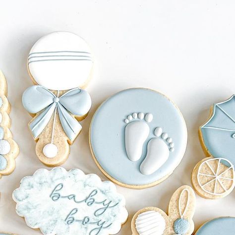 Kelsey Fuhrmann on Instagram: "Simple & Sweet for a baby boy on the way! 🩵 . . . #babyboycookies #babyshower #babyshowercookies #instacookies #customcookiesofinstagram #customcookiesminneapolis #mncookier" Boy Baby Shower Cookies Decorated, Oh Boy Baby Shower Cookies, Baby Boy Shower Cookies Decorated, Galletas Baby Shower Boy, Oh Boy Cookies, Baby Boy Cookies Decorated, Blue Baby Shower Cookies, Baby Shower Boy Cookies, Baby Shower Cookies Boy