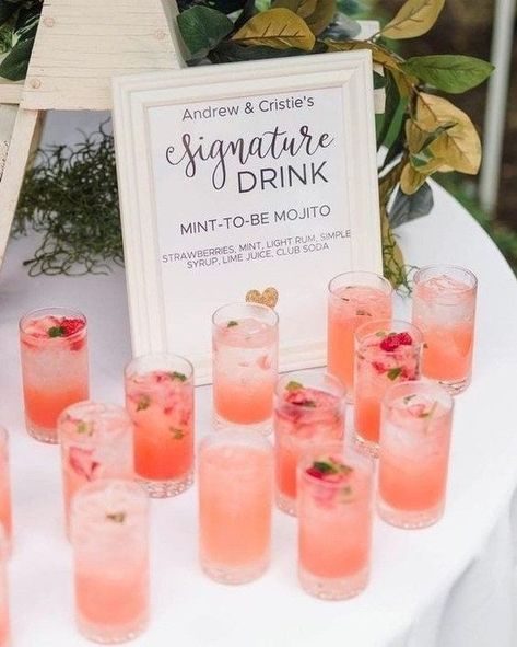 Wedding Food Drink, Wedding Signature Drinks, Coral Wedding, Future Wedding Plans, Wedding Drink, Signature Drinks, Wedding Cocktails, Wedding Catering, Signature Cocktail