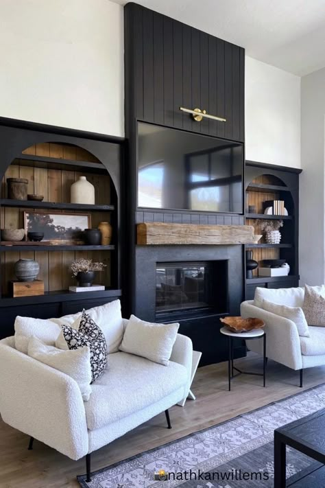 Electric Fireplace Wall, Living Room Built Ins, Fireplace Built Ins, Living Room Decor Fireplace, Bedroom Fireplace, Home Fireplace, Living Room Remodel, Fireplace Wall, Room Remodeling