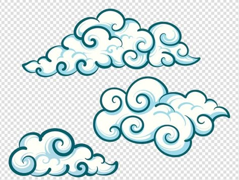 Vector set of cartoon clouds free royalt... | Premium Vector #Freepik #vector #light #sky #blue #weather Sky Vector Illustration, Cartoon Clouds Drawing, Cloud Line Art, Cloud Graphic Design, Cloud Drawings, Stylized Clouds, Kawaii Clouds, Whimsical Clouds, Sign Lettering Fonts