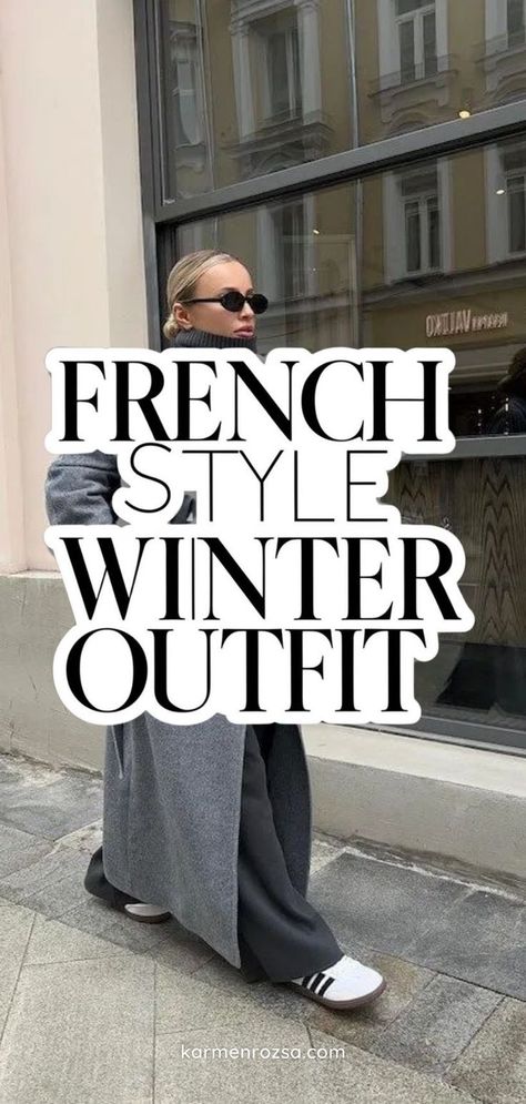 French style winter outfits for women above 30. Cute nyc winter looks with parisienne chic. Embrace a sophisticated look with clear winter color palette outfits featuring soft blues, cool greys, and crisp whites. These casual winter outfits for women over 30 are ideal for adding a touch of elegance to your everyday winter wardrobe. Stay cozy and stylish this season! Big White Sweater Outfit, Casual Street Style 2020, Winter Walk Outfit Casual, Grey Wool Sweater Outfit, French Chic Winter Outfits, White Denim Jacket Outfit Winter, Below Zero Weather Outfit, Neutral Winter Outfits Women, Winter Hoodie Outfit Women