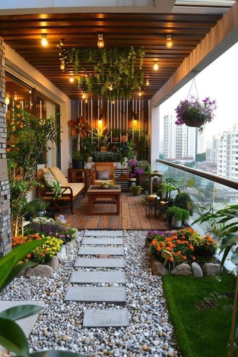 Balcony Landscape Design, Funky Wall Paint, Fall Aesthetic Decor, Funky Wall Paint Ideas, Front Yard Halloween, Fall Room Inspiration, Balcony Landscape, Terrace Plants, Container House Ideas