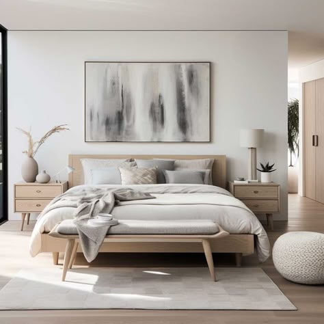 24+ Captivating Scandinavian Bedroom Ideas for Timeless Style • 333+ Art Images Scandinavian Bedroom With Carpet, Minimalist Flat Interior, Modern Scandinavian Bedroom Design Master, Scandavian Bedroom Ideas, Scandi Modern Bedroom, Scandi Bedroom Ideas Scandinavian Design, Scandinavian Modern Bedroom, Scandinavian Room Bedroom, Contemporary Primary Bedroom