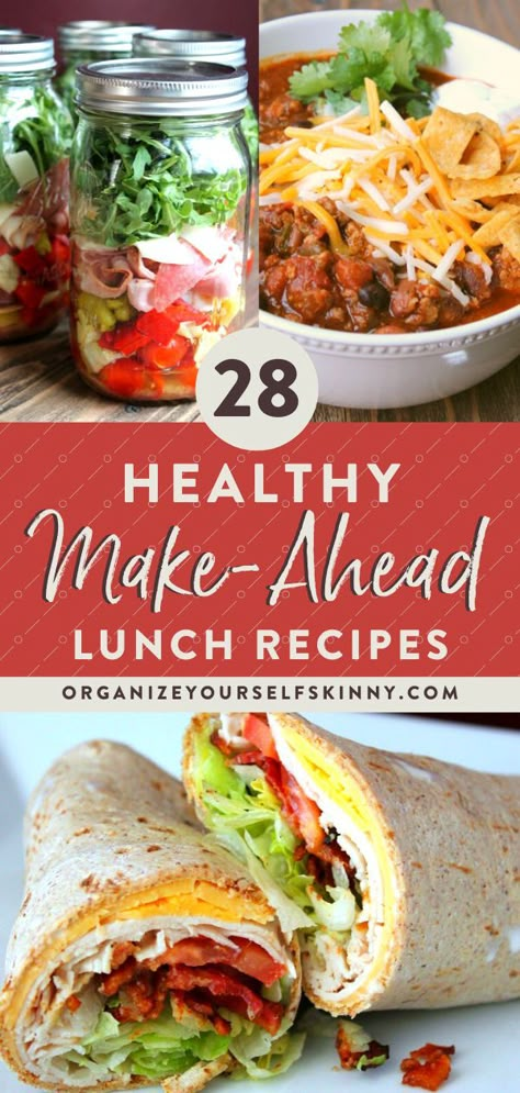 Healthy Make Ahead Lunch, Make Ahead Lunch, Lunches For Work, Lunch Prep, Meal Prep Lunch, Healthy Lunch Meal Prep, Prep Lunch, Work Lunches, Easy Healthy Lunches