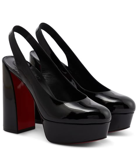 Christian Louboutin - Movida leather platform pumps | Mytheresa Red Sole Heels, Christian Louboutin Shoes Pumps, Louboutin Online, Dr Shoes, Christian Louboutin Heels, Louboutin Heels, Platform Block Heels, Leather Platform Sandals, Aesthetic Shoes