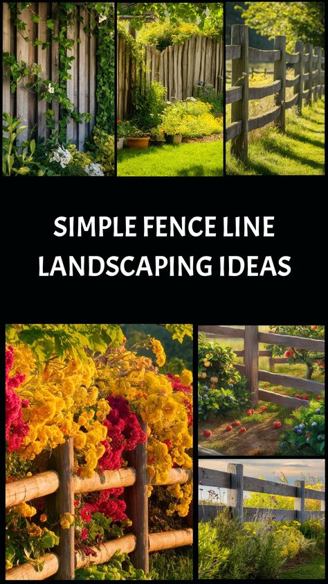 Discover 10 effortless yet ingenious ways to enhance your outdoor area with stunning fence line landscaping ideas. Elevate your backyard into a serene and captivating oasis that will impress all who pass by. Plants Around Fence, Vinyl Fence Ideas Backyards, Plants Along Fence Line, Fenceline Landscaping Ideas, Landscaping Along A Fence, Property Line Landscaping, Living Fence Ideas, Fence Line Landscaping Ideas, Fence Line Landscaping