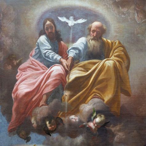 Are God the Father and God the Son equal? Karlo Broussard provides some Bible passages that some say suggest not and why they are wrong.  #trinity #divinenature #consubstantial Blessed Trinity, Bible Artwork, Father Art, Jesus And Mary, Baroque Painting, Catholic Images, Pictures Of Jesus Christ, Bible Passages, Divine Nature