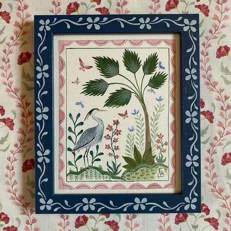 Painted Photo Frames, Furniture Painting Ideas, Painted Frames, Painted Picture Frames, Hand Painted Frames, Diy Flores, Wooden Shutters, Diy Picture Frames, Original Watercolor Art