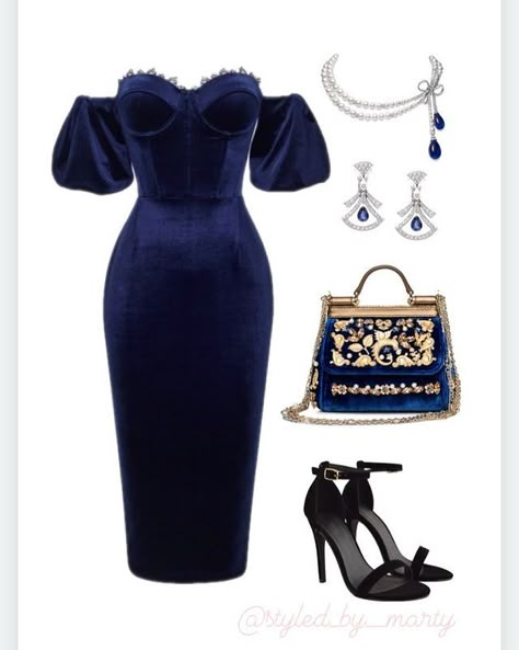 Virtual Stylist Classy, Blue Velvet Outfit, Blue Dress Outfit Ideas, Blue Outfits Aesthetic, Style Velvet Dress, Blue Dress Outfit, Dresses Short Party, Velvet Outfit, Blue Dress Outfits