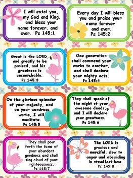 8 Scripture Memory - Bible Verse Cards for Kids ideas | scripture ...