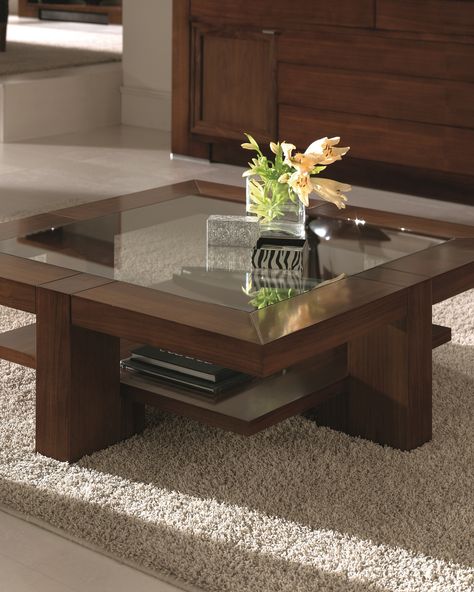 The Santa Barbara collection is opulent in modern design and marked by Hurtado’s dedication to excellent craftsmanship. Square Wooden Coffee Table, Square Wood Coffee Table, Square Glass Coffee Table, Centre Table Living Room, Sofa Table Design, Modern Square Coffee Table, Coffee Table With Glass Top, Center Table Living Room, Indian Living Room