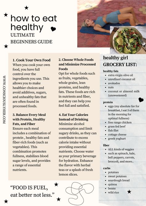 In 2024, prioritize healthy eating and establish disciplined habits by curating a clean eating grocery list. Be inspired to "be that girl" who embraces a glow-up through nutritious choices and easy breakfast ideas. Elevate your mornings with the best foods for breakfast, fostering a glow-up fueled by clean eating and wholesome nutrition. With a focus on healthy habits, transform into the best version of yourself, finding motivation and inspiration in clean eating and nutritious meals. Healthy Eating Rules, Natural Diet Plan Clean Eating, Food Habits Healthy, Extreme Healthy Eating, Healthy Eating Beginners, Healthy Food Checklist, Whole Foods List Clean Eating, Healthy Eating Basics, Eating Healthy Tips