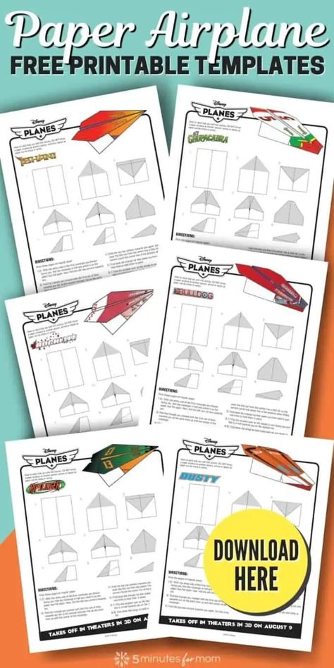 Different Types Of Paper Airplanes, Paper Airplane Folding Template, Types Of Paper Airplanes, Paper Airplane Activities For Kids, Paper Airplane Printable Templates, Paper Airplane Activities, How To Fold Paper Airplanes For Kids, How To Fold An Airplane, Paper Plane Template Free Printable