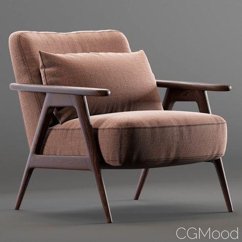 John Lewis & Partners Hendricks Accent Chair - 3D Model for Corona Wooden Arm, Wooden Sofa Designs, Furniture Design Chair, Wooden Armchair, Wooden Sofa, Armchair Furniture, Spare Bedroom, Arm Chairs Living Room, Bedroom Chair