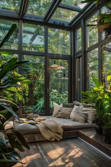 40 Reading Nook Ideas for the Perfect Cozy Corner Outdoor Reading Space, Garden Nook Ideas, Victorian Bay Window, Solarium Room, Reading Outdoors, Moving New House, Outdoor Sunroom, Glass Rooms, Outdoor Reading Nooks