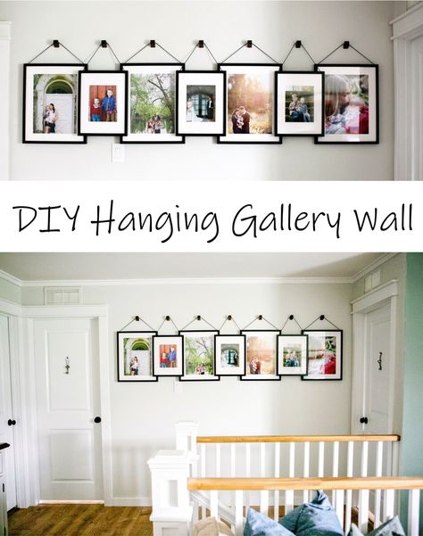 Hanging 5x7 Pictures, Foyer Frames Entryway, Hanging 8x10 Pictures On The Wall, Hanging 4x6 Pictures On The Wall, Picture Hanging Ideas For Office, Hanging Photos In Hallway, Hanging Framed Art On Wall, Overlapping Picture Frames On Wall, Hanging Pictures With Rope