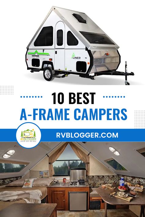 Looking for a great A-Frame camper? We've got a list of the 10 best A-Frame Campers just for you in this article! Whether you are a young family looking for an adventure or a retiree looking to travel, RVing in one of the best A-Frame Campers can be exciting and fulfilling. Click to browse. A Frame Campers, A Liner Camper, Aframe Camper, Aliner Campers, Cheap Rv Living, A Frame Trailer, A Frame Camper, Motorhome Living, Dream Camper