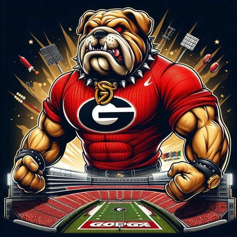 Georgia Bulldogs Drawings, Georgia Bulldogs Tattoo Ideas, Georgia Bulldogs Quotes, Georgia Bulldogs Wallpaper, Georgia Bulldog Mascot, Deck Rails, Bulldog Wallpaper, Animated Quotes, Georgia Bulldawgs