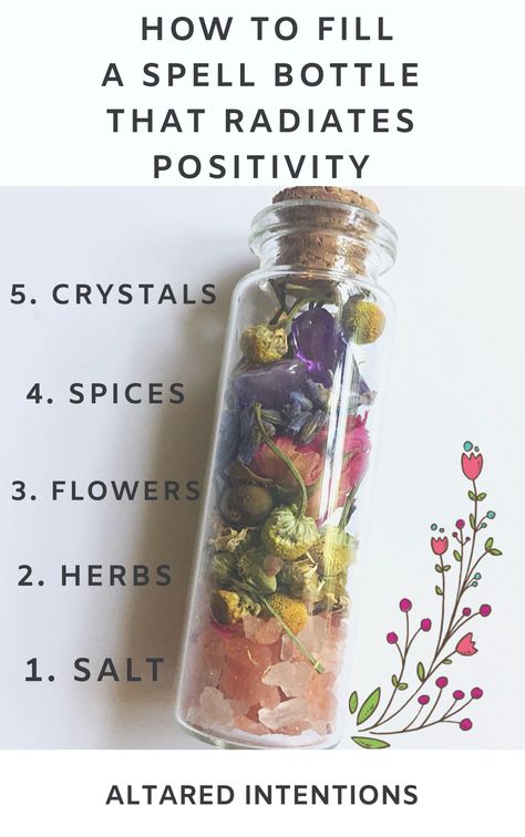 A simple, easy guide to filling spell bottles that radiate positivity through your home and energy field #howto #spell #meditation #crystals #positivevibes Jar Spells, Witch Bottles, Magia Das Ervas, Magick Spells, Witch Spell Book, Witchy Crafts, Witchcraft For Beginners, Baby Witch, Witch Spell