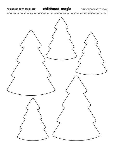 Christmas Tree Outline - Childhood Magic Small Christmas Tree Template Free Printable, Tree Farm Decorations, Christmas Tree Outline Free Printable, Tree Template Printable Free, Make Your Own Christmas Tree, Christmas Printable Templates, Quilted Runners, Farm Decorations, Christmas Tree Outline