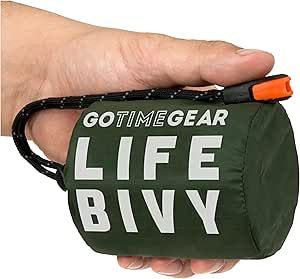 Go Time Gear Life Bivy Emergency Survival Sleeping Bag Thermal Bivy - Use as Emergency Bivy Sack, Survival Sleeping Bag, Mylar Emergency Blanket Bivy Bag, Bivy Sack, Car Survival Kits, Car Survival, Bulletproof Clothing, Survival Tent, Bug Out Gear, Emergency Blanket, Survival Backpack