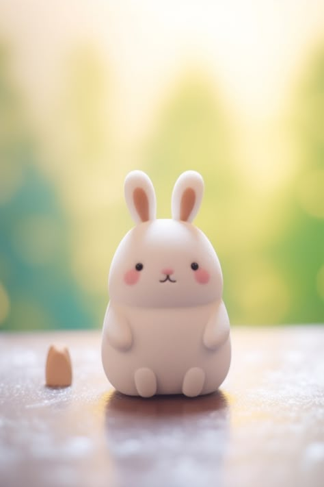 Capturing Whimsy: Polymer Clay plastica Crafting an Adorable Bunny Clay Crafts Bunny, Polymer Clay Bunnies, Clay Bunny Easy, Cute Clay Bunny, Cute Polymer Clay Charms Kawaii, Cute Animals Clay, Bunny Clay Art, Kawaii Clay Art, Polymer Clay Animals Step By Step