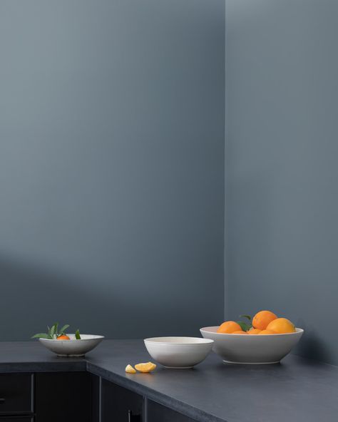 Wolf Gray 2127-40 | Benjamin Moore Brewster Gray, Moody Paint, Benjamin Moore Kitchen, Benjamin Moore Blue, Exterior Wood Stain, Blue Gray Paint, Exterior Stain, House Color Palettes, Wood Stain Colors