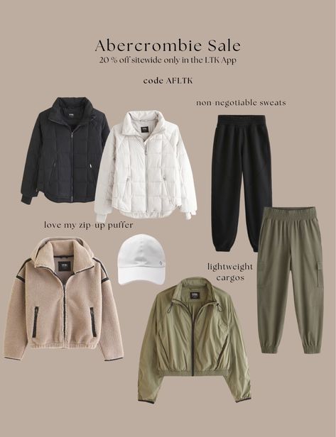 If you're looking for fall and winter activewear outfit inspo, look at these cute pieces I found from Abercrombie! The classic neutral colors are versatile and can be worn so many ways. Perfect for a workout or everyday outfit. Tap to shop! Abercrombie Outfits, Athleisure Winter, Winter Activewear, Everyday Outfit, A Workout, Active Wear Outfits, Winter Colors, Seasonal Fashion, Fall And Winter