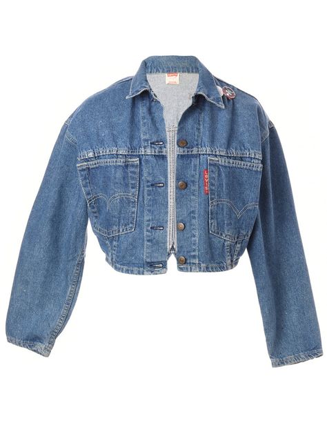 Retro Denim Jacket With Buttons, Vintage Denim Button-up Outerwear, Retro Denim Blue Button-up Jacket, Cheap Vintage Button-up Denim Jacket, Cropped Denim Jacket Outfit, Vintage Cotton Button-up Denim Jacket, Outfit Grunge, Denim Jacket With Dress, Denim Jacket Outfit