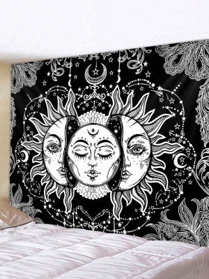 Sun Printing, Tapestry Hanger, Space Tapestry, Sun And Moon Tapestry, Star Tapestry, Moon Tapestry, Tapestry Bedroom, Moon Wall Art, Star Wall