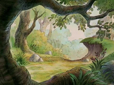 Forest Drawing, Forest Mural, Storybook Art, Cute Disney Pictures, Background Drawing, Landscape Concept, Book Illustration Art, Illustration Art Drawing, Forest Creatures