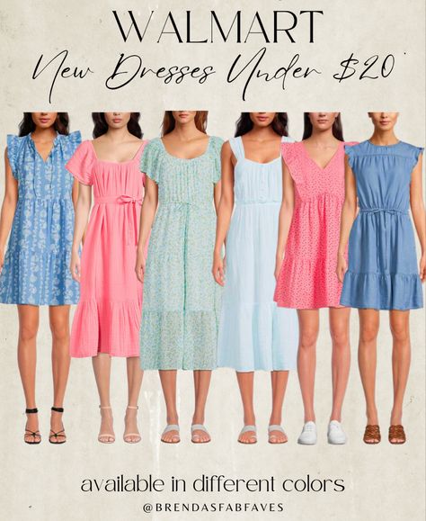 Spring dresses, Walmart fashion, summer dresses Walmart Dresses, Walmart Outfits, Inexpensive Dresses, Dresses For Spring, Walmart Fashion, Fashion Collage, Easter Dress, Spring Dress, Vacation Outfits