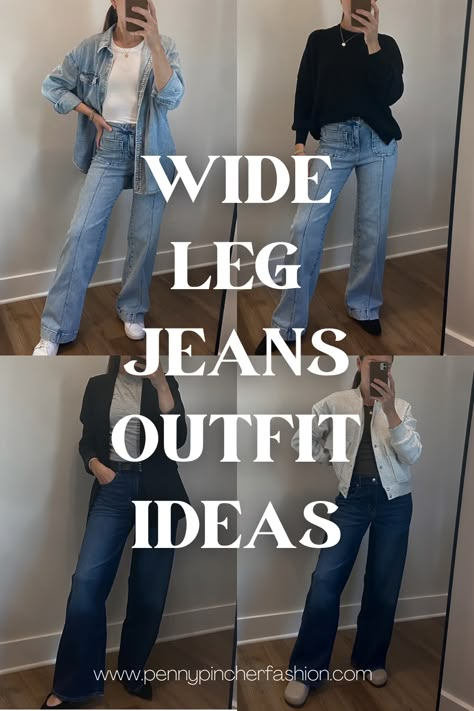 Do you want to elevate your fashion game and stand out from the crowd? Look no further than wide leg jeans. These versatile pieces are a must-have in any wardrobe, offering endless possibilities for creating stylish and trendy outfits. In this article, we'll explore six wide leg jeans outfit combinations to help you make a statement wherever you go. From classic chic to casual cool and trendy twists, we'll show you how to style wide leg jeans for every occasion. Casual Fall Outfits Wide Leg Jeans, What To Wear Wide Leg Pants With, Chunky Loafers Wide Leg Jeans, Outfits With Medium Wash Jeans, Wide Leg Raw Hem Jeans Outfit, Wide Pants Jeans Outfit, Button Up Shirt With Wide Leg Pants, Wide Leg Jeans With Sweater Outfit, Footwear With Wide Leg Jeans