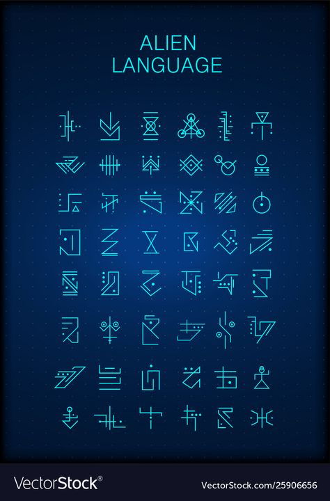 Alien Hyroglyphics, Alien Language Alphabet, Standard Galactic Alphabet, Futuristic Symbols, Alien Hieroglyphics, Futuristic Alphabet, Alien Alphabet, Alien Writing, Symbol Language