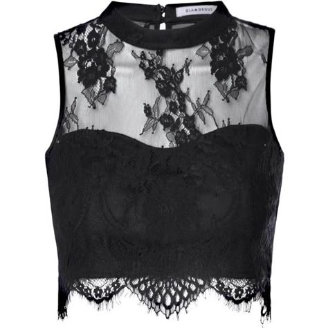 Black Sheer Lace Scallop Hem Crop Top (945 THB) ❤ liked on Polyvore featuring tops, shirts, crop tops, crop, black, crop shirt, eyelet tops, high neck crop top, high neck shirts and shirt crop top Black High Neck Top, Sheer Lace Shirt, Scalloped Shirt, Crop Tops Black, High Neck Shirts, Crop Tube Top, Shirts Crop Tops, Look Grunge, Black Lace Crop Top