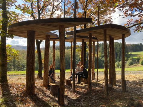 Gallery of Heidentempel Pavilion / Christoph Hesse Architects - 2 Pavilion Architecture, Cultural Architecture, Shade Structure, Forest Park, Land Art, Architecture Project, Landscape Architecture, Tree House, Landscape Design